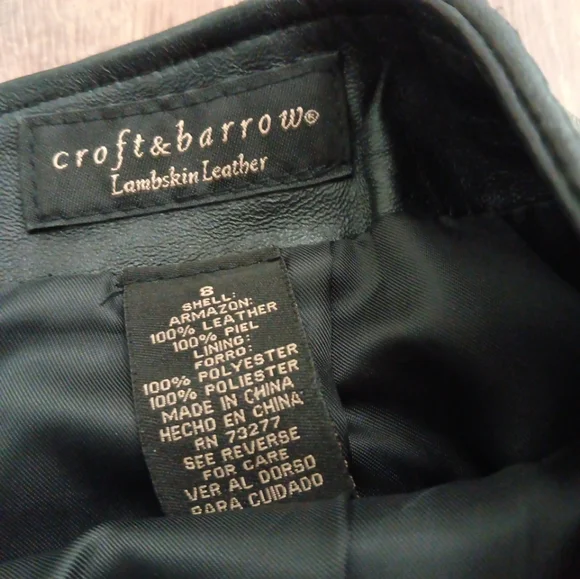 Womans soft lambskin pencil skirt black sz 8 - Picture 4 of 5